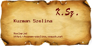 Kuzman Szelina névjegykártya